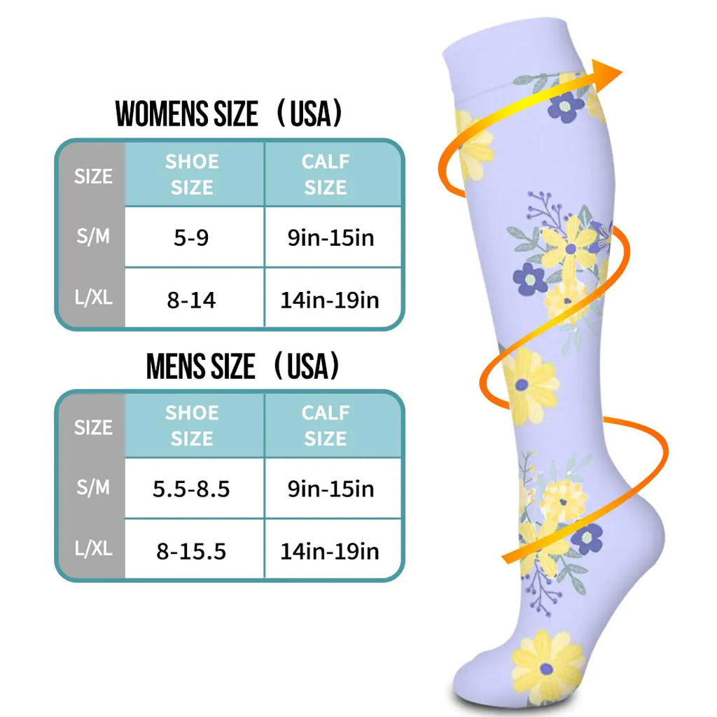 Laite Hebe Compression Socks for Women & Men Circulation(6 pairs)-Graduated Supports Socks for Running, Athletic Sports Assorted34 Large-X-Large