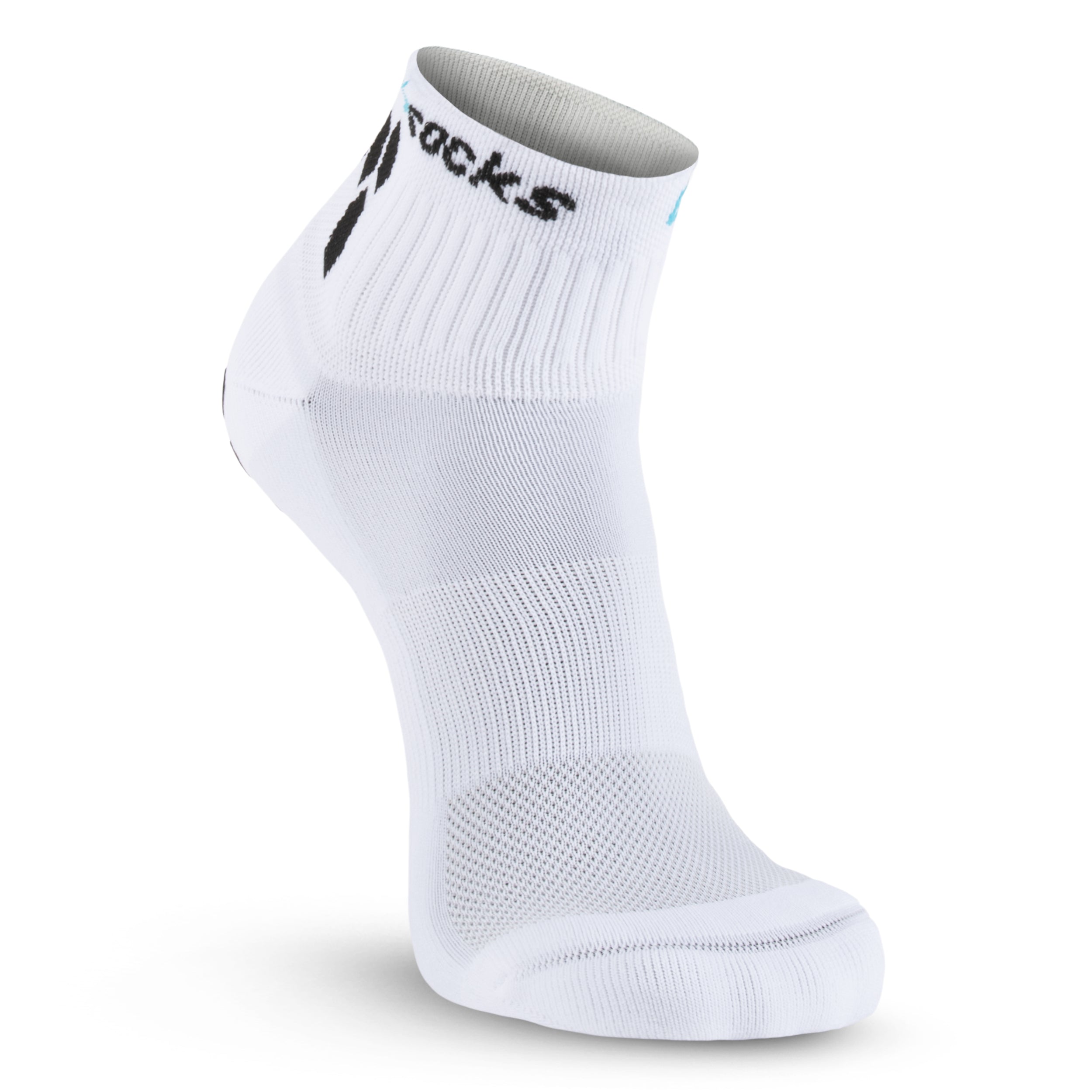 Athletic Socks with Grips - 1/4 Crew - White