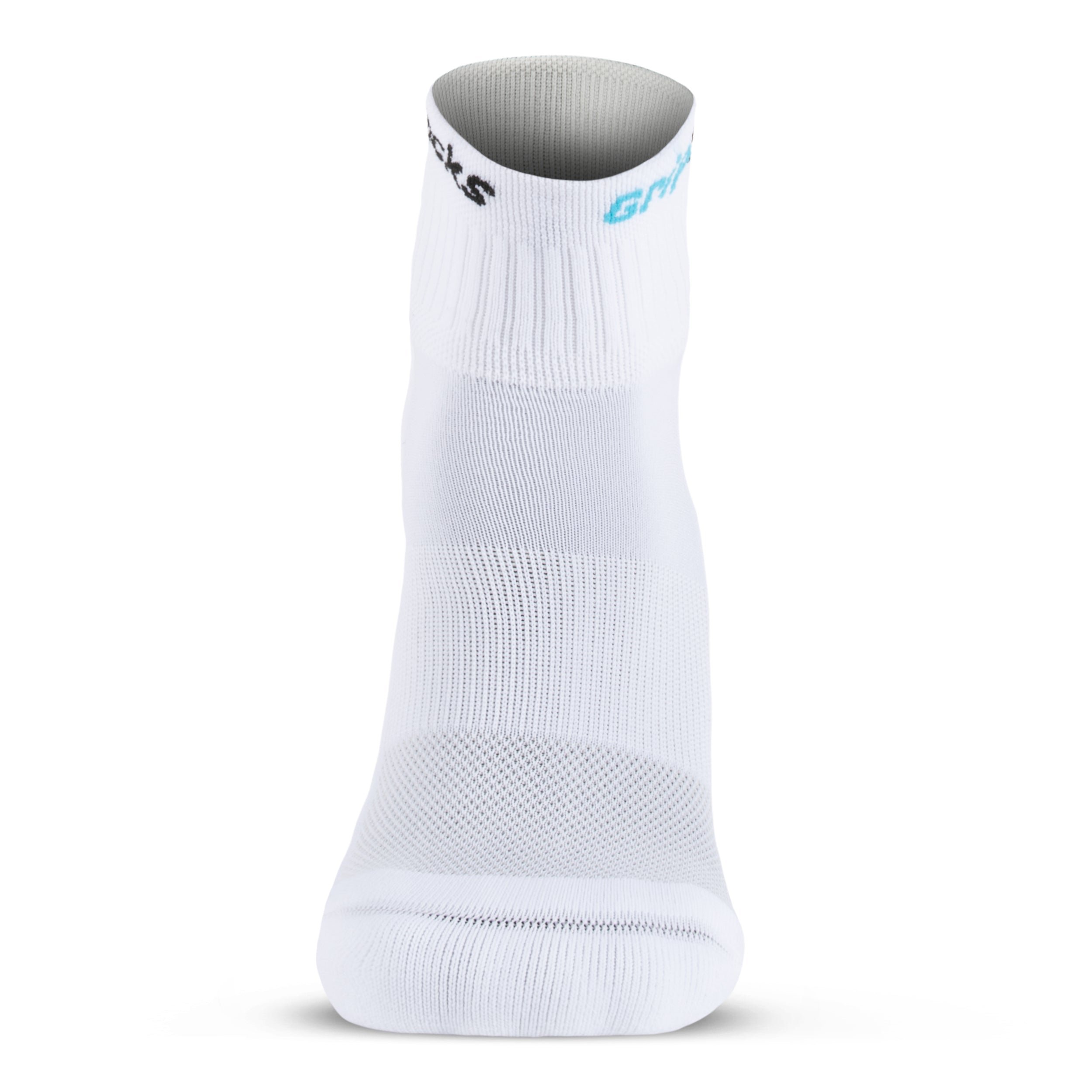 Athletic Socks with Grips - 1/4 Crew - White